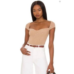 Superdown short sleeve knit top ! size s !